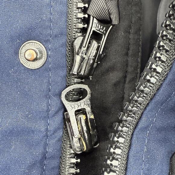 Vintage Eddie Bauer Navy Jacket Men’s XL Goose Down Coat Hooded Puffer Parka - Picture 14 of 16